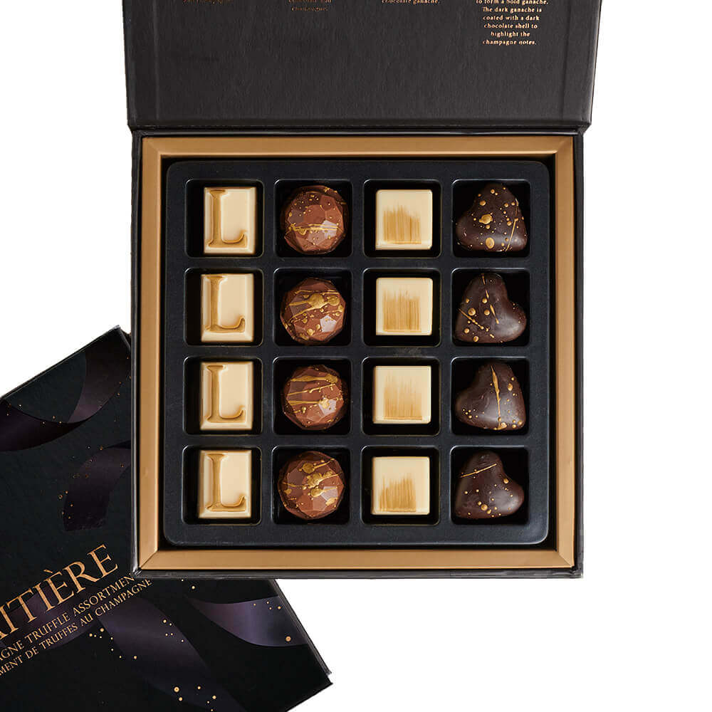 Premium Gourmet Rich Dark Chocolate and Mocha Shortbread Gift – how the gift is presented