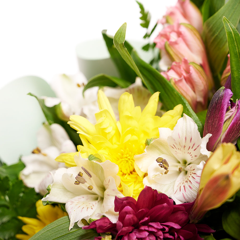 Eternal Sunshine Mixed Peruvian Lily Bouquet from Connecticut Blooms - Mixed Floral Gift - Connecticut Delivery.