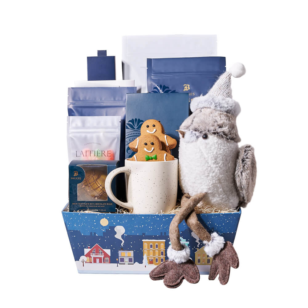 Festive Sparrow &amp; Sweet Treat Gift, holiday gift, holiday, christmas gift, christmas, hot chocolate gift, hot chocolate, gourmet gift, gourmet