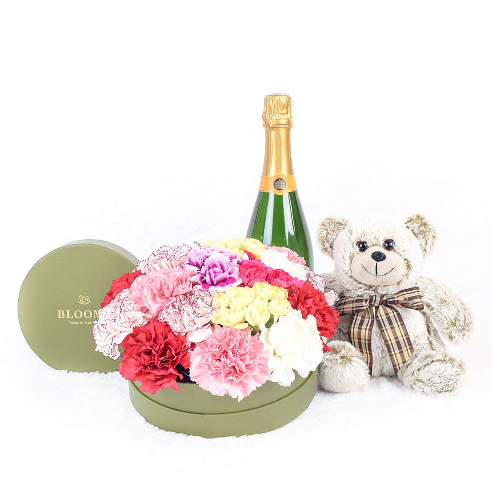 Sparkling Wine and Assorted Truffles Box – how the gift is presented