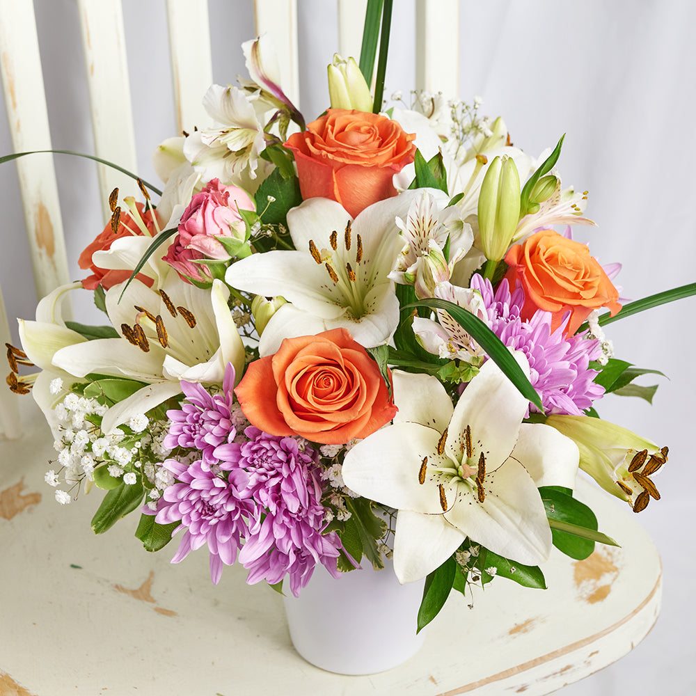 Heavenly Scents Flowers & Candle Gift - Mixed Flower and Candle Set - Connecticut Delivery