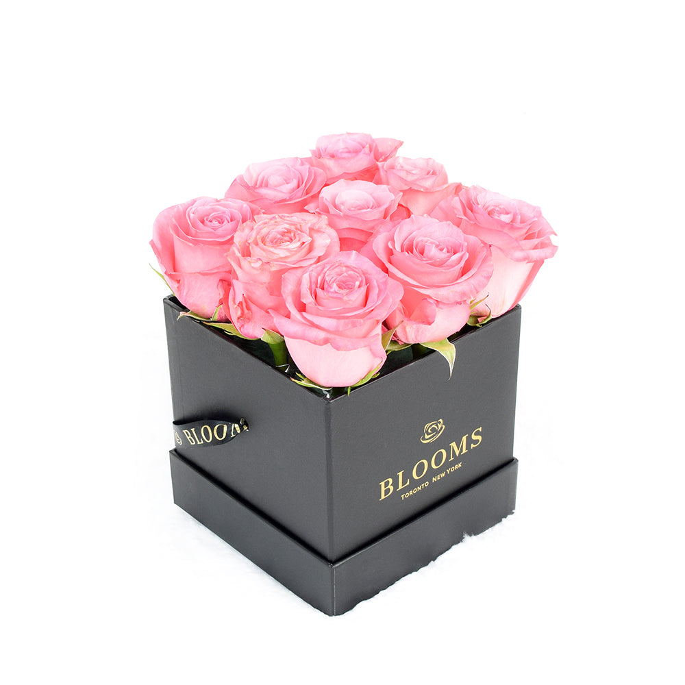 Impeccable Pink Rose Hat Box - Connecticut Delivery