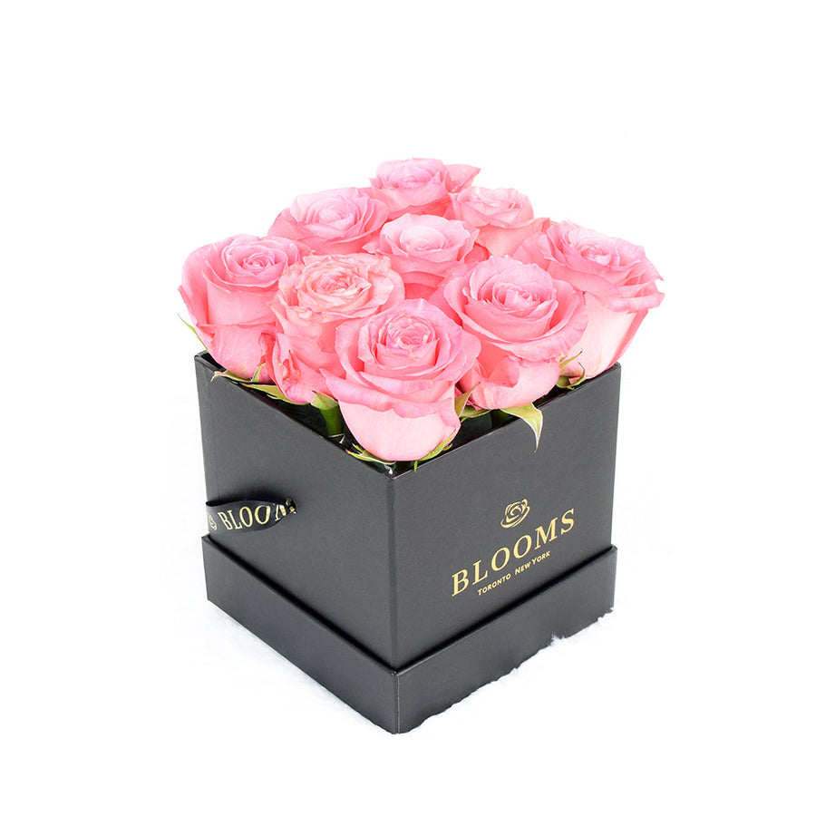 Impeccable Pink Rose Hat Box - Connecticut Delivery