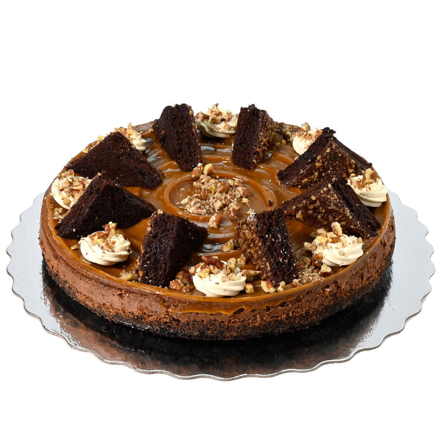 Large Caramel Pecan Fudge Cheesecake - Baked Goods - Cake Gift - Connecticut Delivery