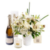 Champagne and Mixed Bouquet - Flower Gift Set - Same Day Connecticut Delivery 
