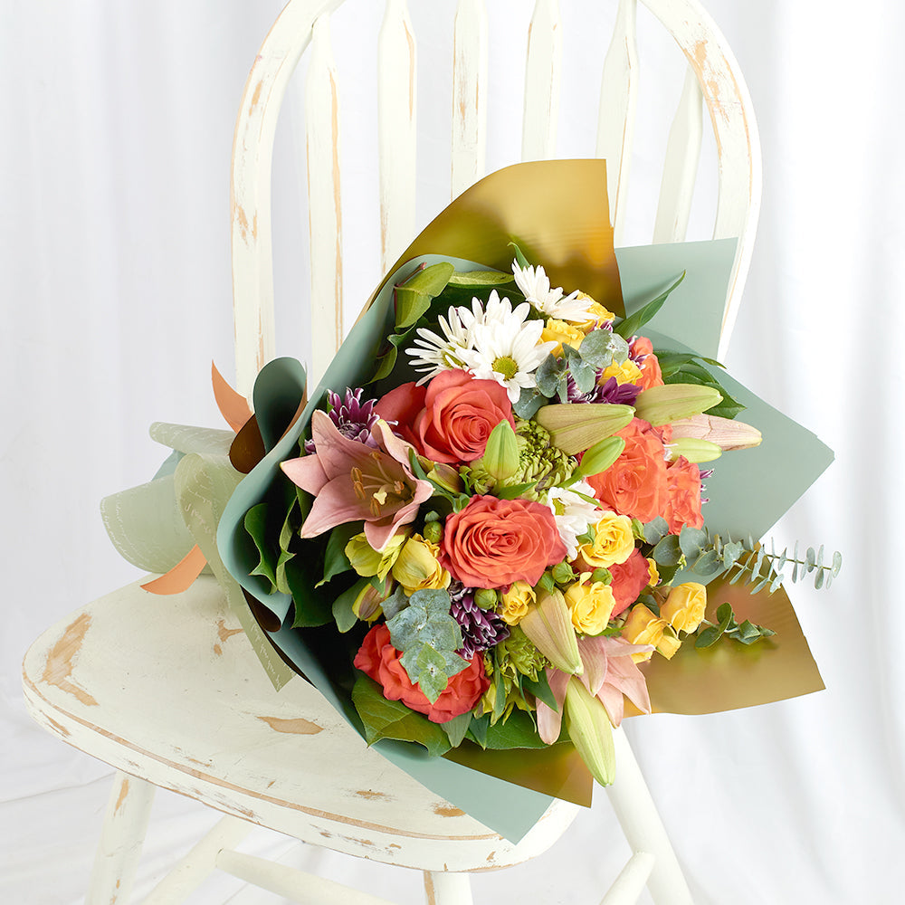 Love In Casablanca Mixed Rose Bouquet from Connecticut Blooms - Mixed Flower Gift - Connecticut Delivery.