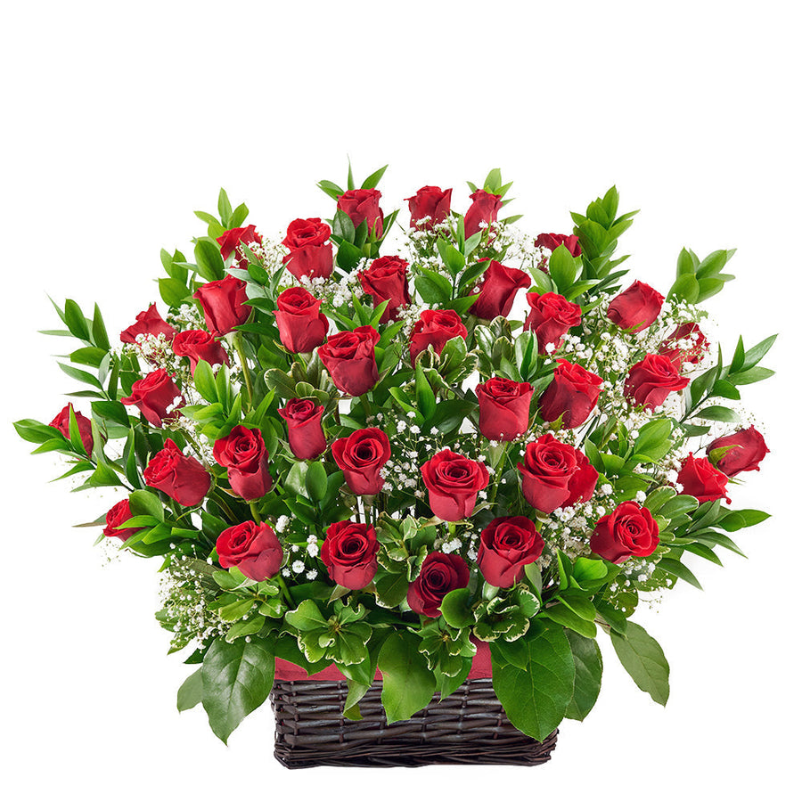Loving You Red Rose Basket - Connecticut Delivery
