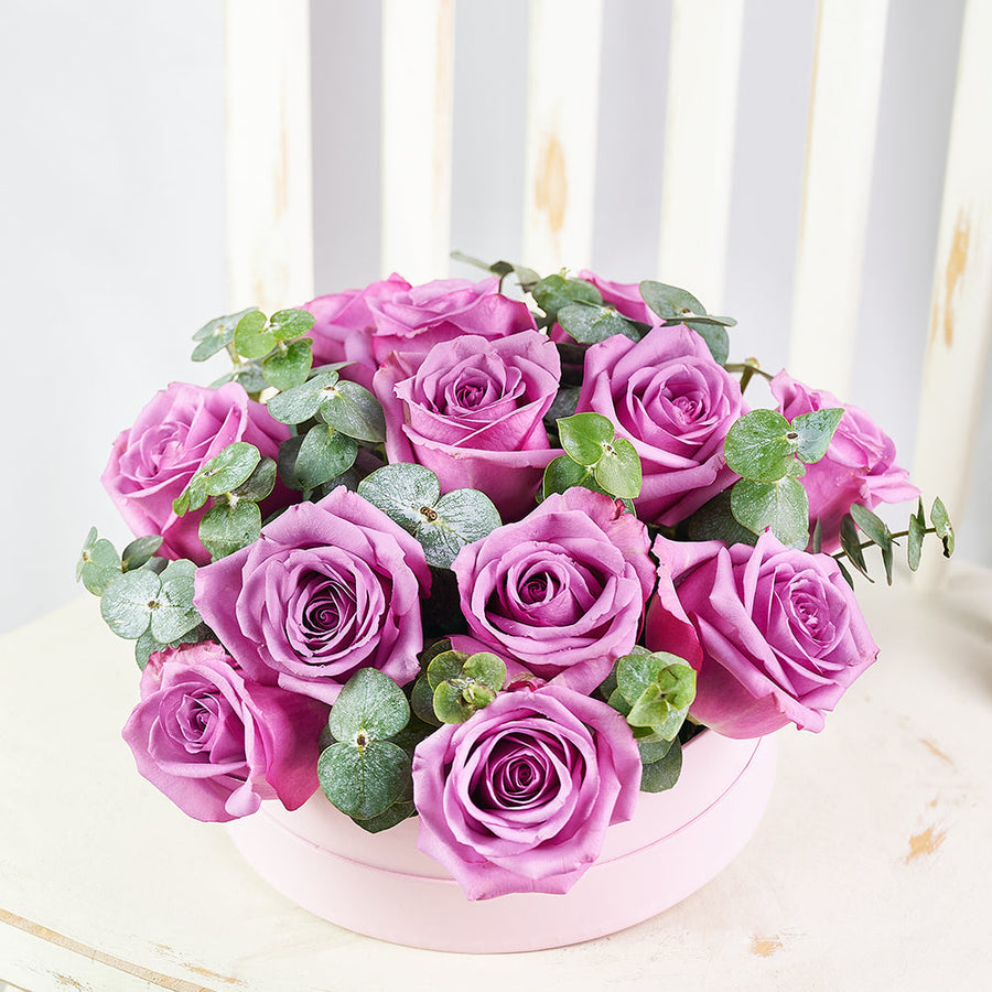 Luxe Passion Flower Box - Roses Hat Box Gift Set - Connecticut Delivery