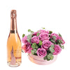 Luxe Passion Flowers & Champagne Gift - Roses and Champagne Gift Set - Connecticut Delivery