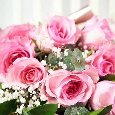 Mother’s Day 12 Stem Pink Rose Bouquet – Mother’s Day Gifts – Connecticut delivery