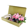 Mother’s Day 12 Stem Pink Rose Bouquet with Box & Wine – Mother’s Day Gifts – Connecticut delivery