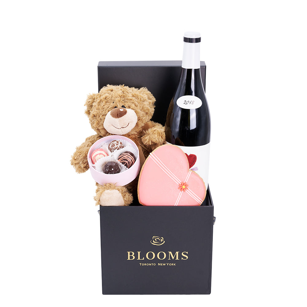 Mother's Day Wine &amp; Teddy Gift Box "“ Mother's Day Gift Baskets "“ Connecticut delivery