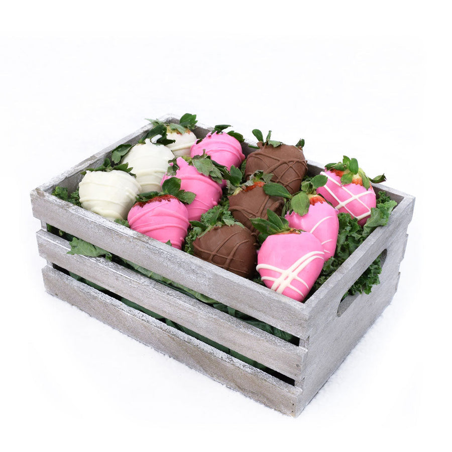 Pink Party Chocolate Covered Strawberries - Chocolate Gift - Connecticut Delivery