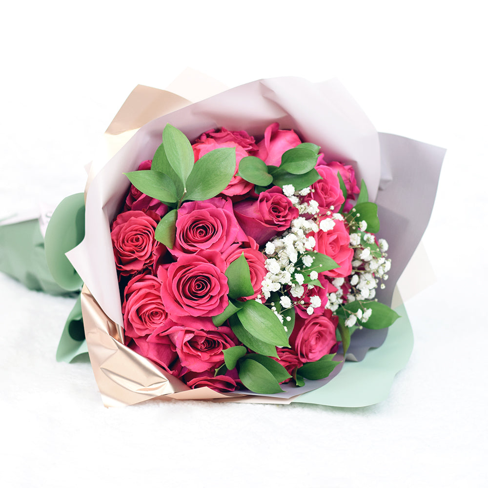 Fun and flirty, the Pink Passion Rose Bouquet by Connecticut Blooms is the perfect gift for the woman in your life who has a love for all things pink.