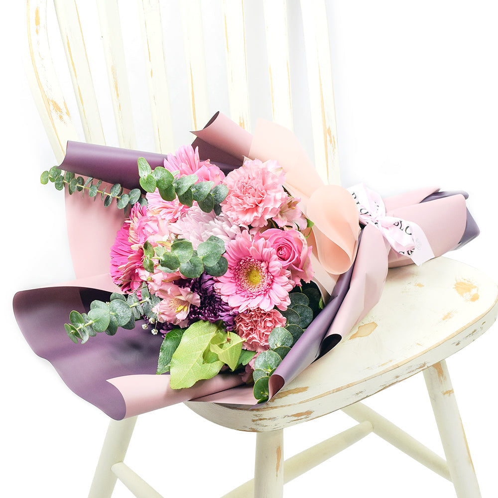 Pretty in Pink Rose Bouquet - Pink Rose - Mixed Floral Bouquet. Connecticut Delivery