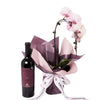 Pure & Simple Flowers & Wine Gift - Orchid Plant and Wine Gift Set - Connecticut Delivery