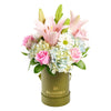 Spring Forth Mixed Floral Gift - Mixed Floral Arrangement Hat Box - Connecticut Delivery