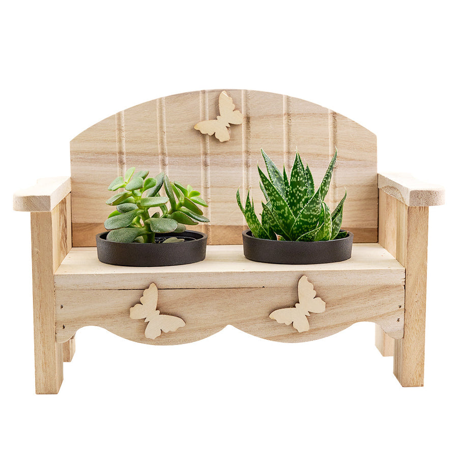 Succulent Greenhouse Garden Bench - Connecticut Delivery