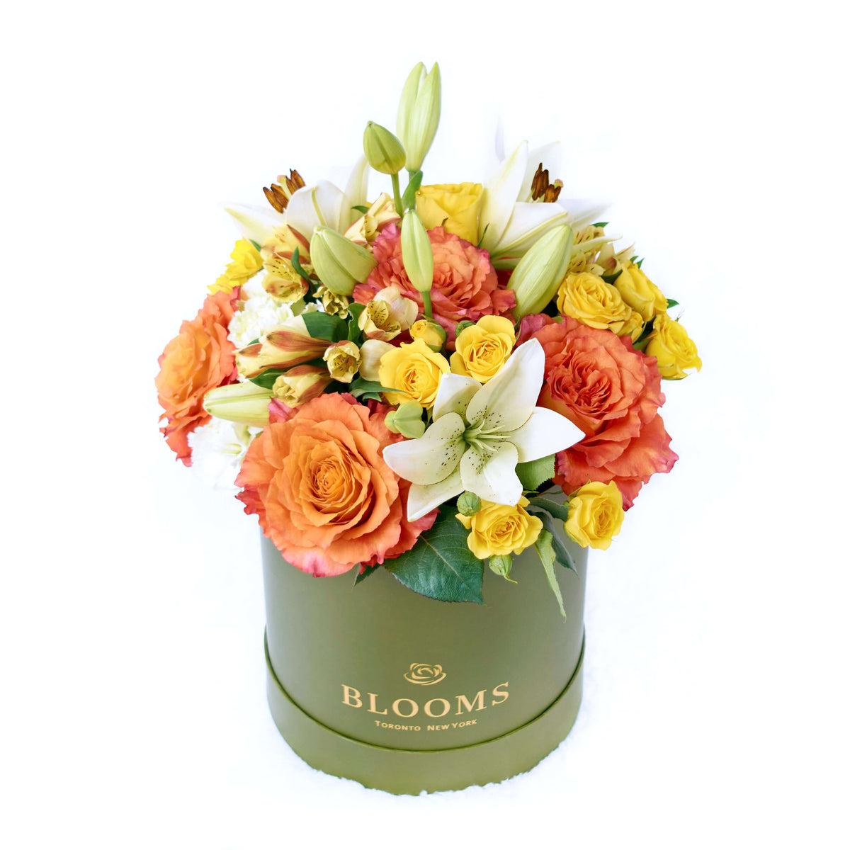 The Summer Glow Mixed Arrangement features a selection of beautiful roses, lilies, daisies, alstroemeria and carnations in a sleek designer box "“ ready to be delivered to your loved ones on any special occasion.  Connecticut Delivery