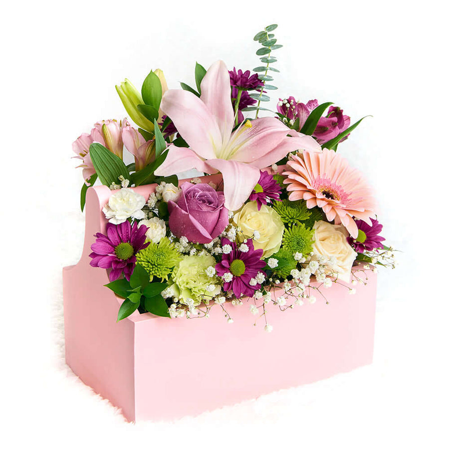 Think of Pink Box Arrangement - Connecticut Delivery