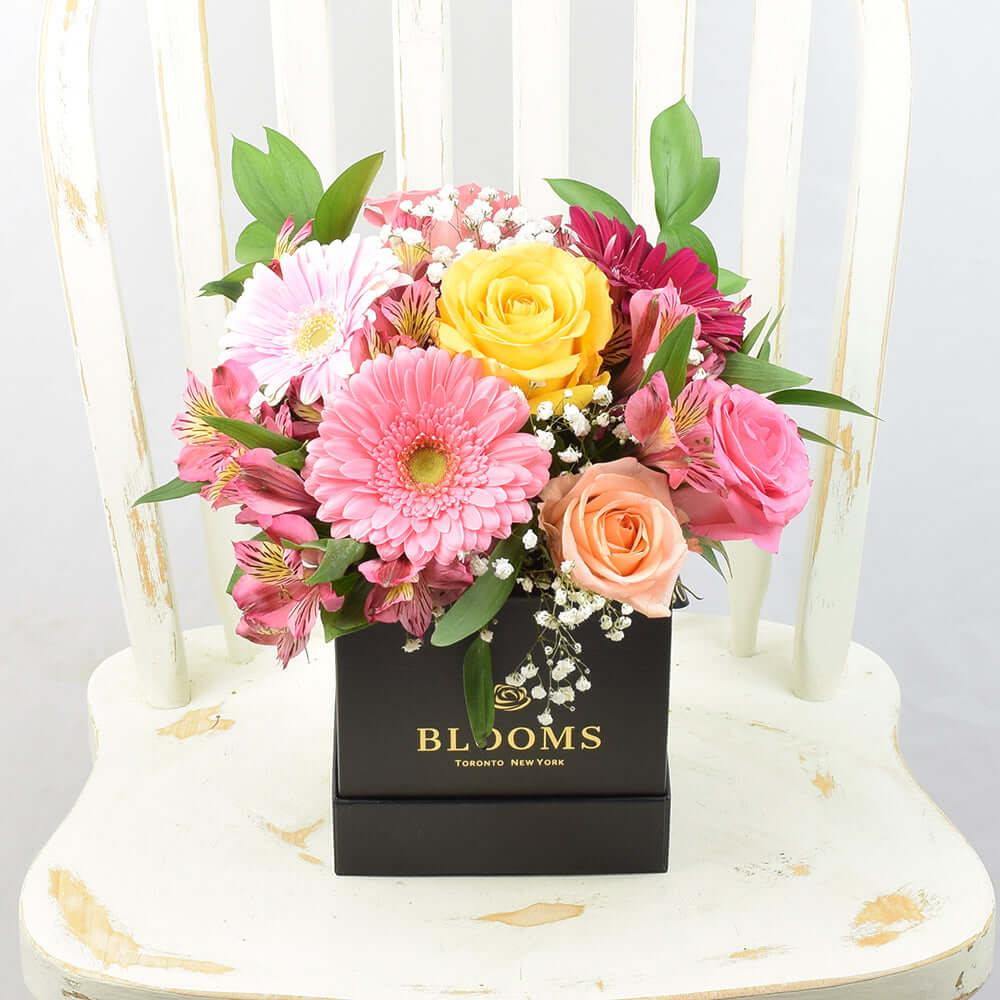 Elegantly Presented Box Arrangement Gift – how the gift is presented
