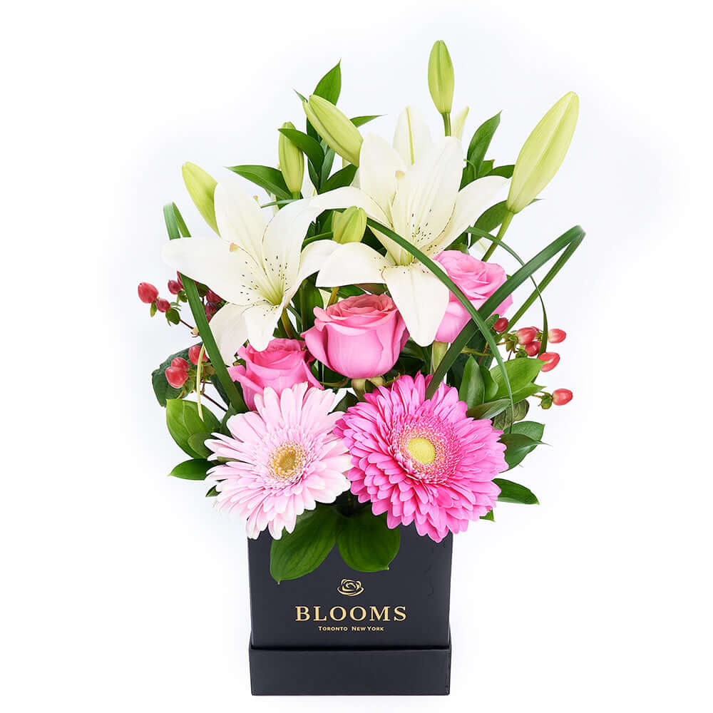 Vivid Mixed Floral Arrangement "“ Floral Gift Boxes"“ Connecticut Delivery