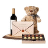 Wine & Teddy Chocolate Gift, wine gift, wine, chocolate gift, chocolate, teddy bear gift, teddy bear. Connecticut delivery